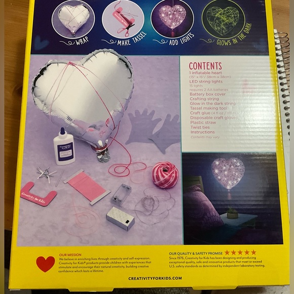 Creativity forkids:heart shaped string art lantern glow in the dark and light up - Picture 3 of 7
